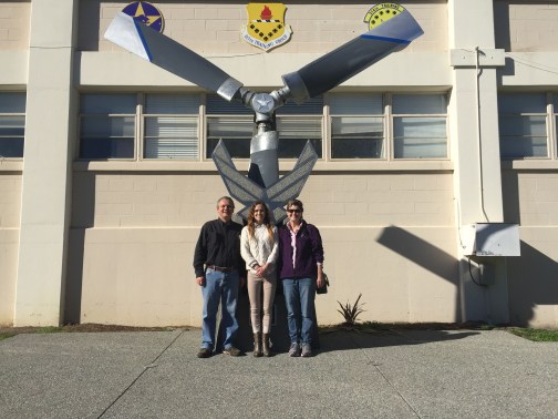 A nice person took our picture in front of where the airmen are promoted