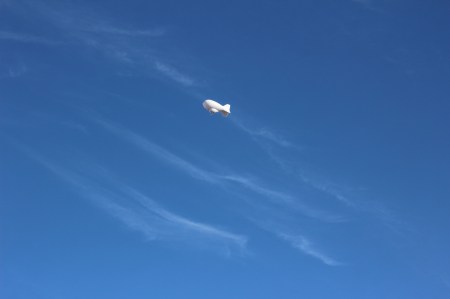 And we got to see the cool border balloon coming in 