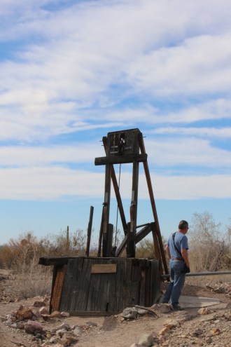 This mine shaft went much deeper and had a ladder and metal cage around it