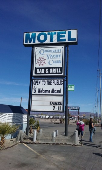 The motel sign adds a special ambiance to the site