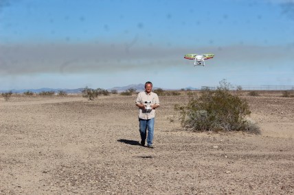 Lee was having a blast with the drone