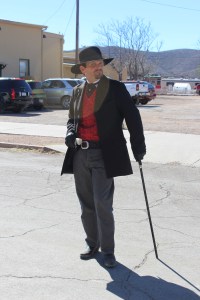 Johnny Ringo in the street before the show