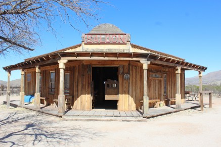 The salon was great, although apparently swinging doors were not that common in the Old West