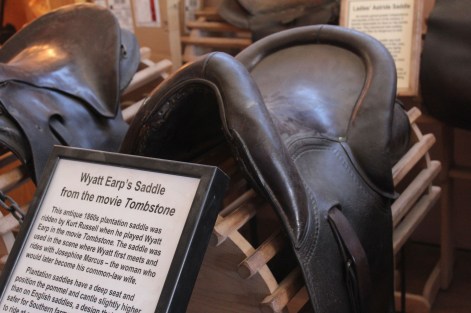 They had some memorabilia in the OK Corral such as this saddle used by Kurt Russel in the Tombstone movie