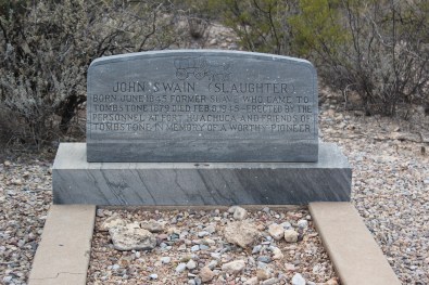 And this grave was erected for an African American solider who lived in the town
