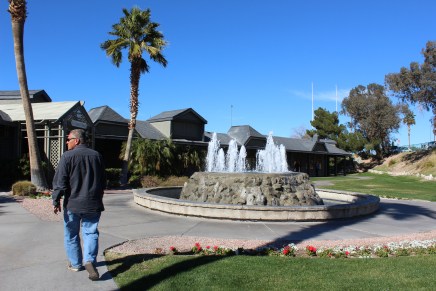 courtyard at the top of the hill. Weird to see fountains, but I suppose the Colorado makes it possible