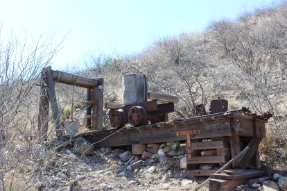 We walked up the hill to an old mine recreation
