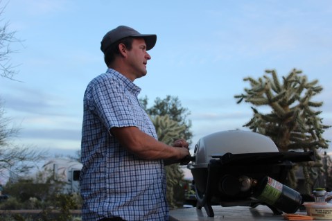 Greg cooked some excellent hamburgers