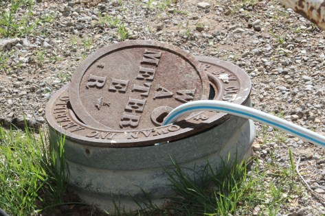 Never seen a water hookup like this before, but it works