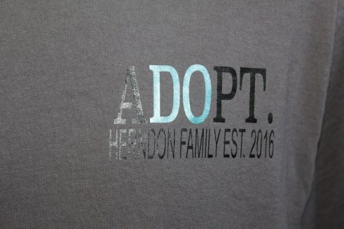 One of my favorite things was she bought special shirts for the family to wear. Here's the front