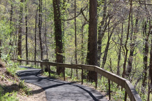 The trail winded around 