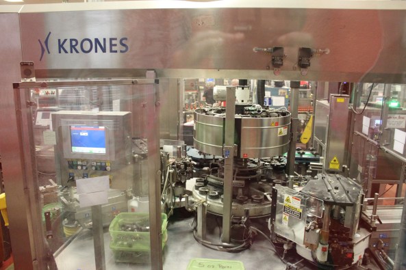 The line was pretty high tech and we could see it through a glass window