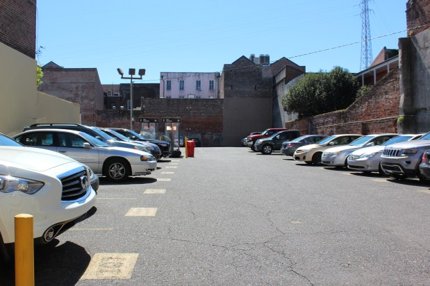 The parking lot we ended up being in. There were still several spots around 10:30 but it was completely full at 2 when we went back to get our truck