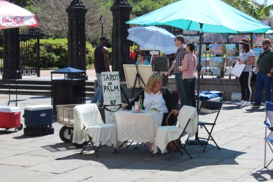 Lots of fortune tellers in the square