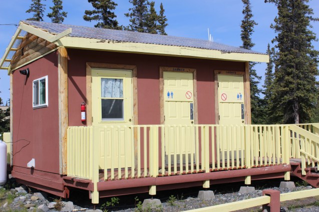 Showers house, modern bathrooms, and laundry room