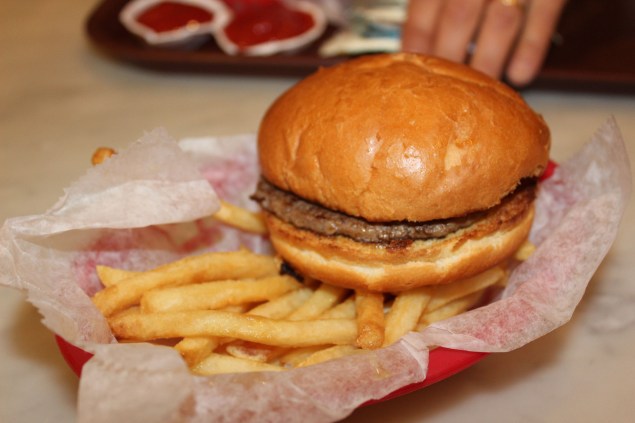 Here's my kids meal hamburger only $6