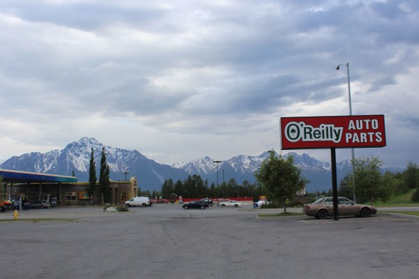 View from auto parts store picking up DEF