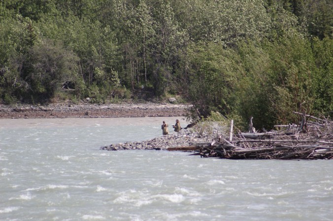 Folks were out fishing 