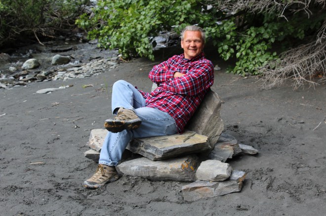 Cool rock chair someone built