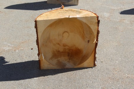 They sells the remaining peices of birch as planters after the bowls come out. Love that