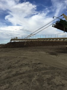 Out the boom which rotates slowly left to right then back