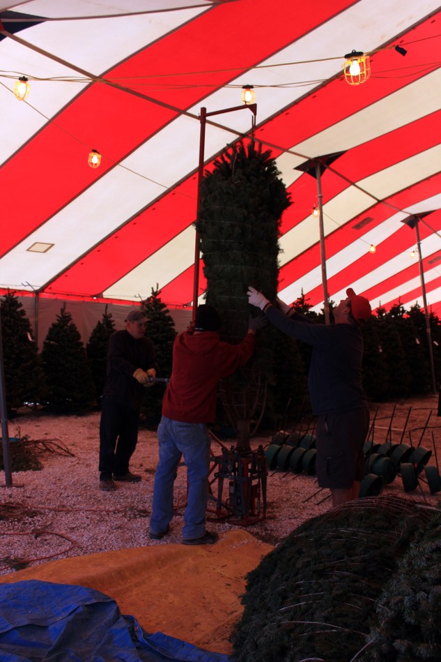 HEre's an 11 footer on the drill machine. This was hard and took careful coordination