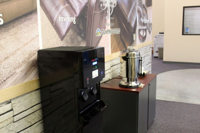 Waiting room had coffee, water, and nice bathrooms