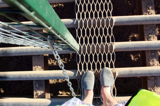 This is the size of the walkway I use to bring the pieces of gate together