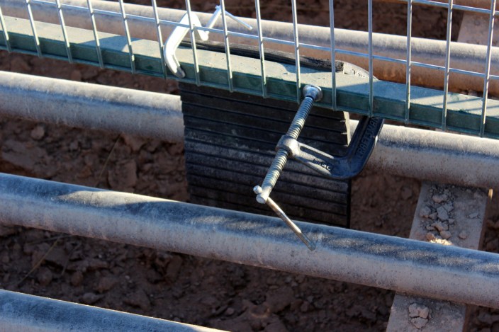 He later used two of the smaller clamps